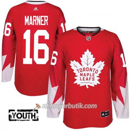 Barn Ishockey Toronto Maple Leafs Tröja Mitchell Marner 16 Adidas 2017-2018 Röd Alternate Authentic